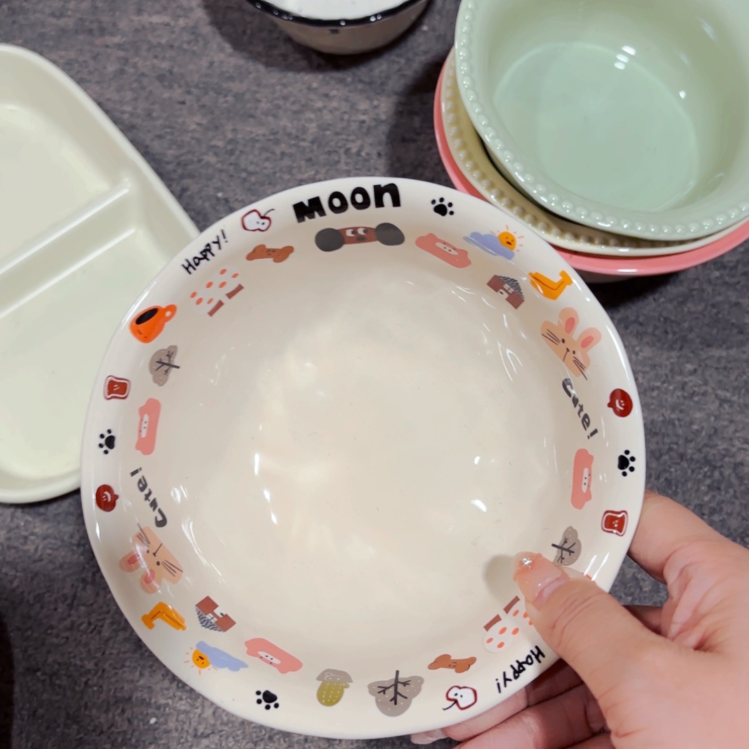 陶瓷月亮小狗六寸汤饭碗全品