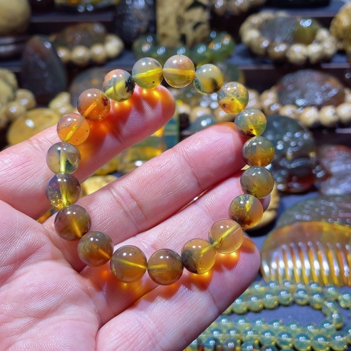 琥珀手链未镶嵌天然