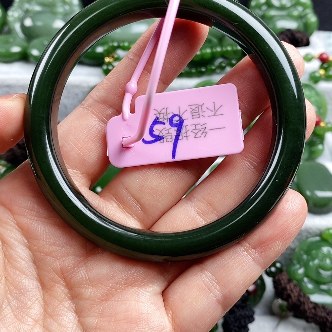 和田玉（碧玉）未镶嵌手镯59