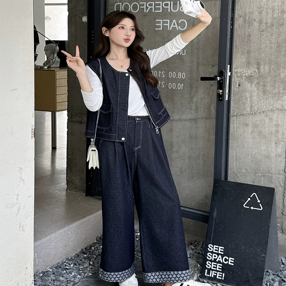 25026两件套秋季新款水洗牛仔套装01