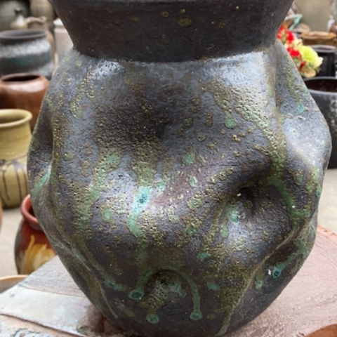 【闪购商品】紫砂花盆高约28口约18手工