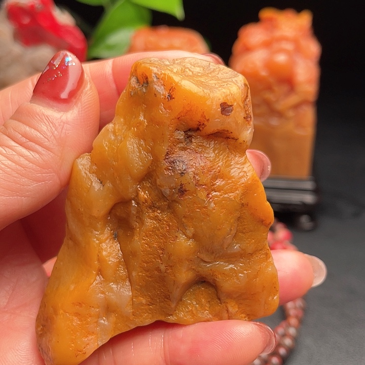 田黄石田黄石手把件印章闲章