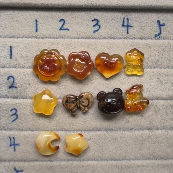 裸石琥珀未镶嵌猪**润天然蜜蜡配件