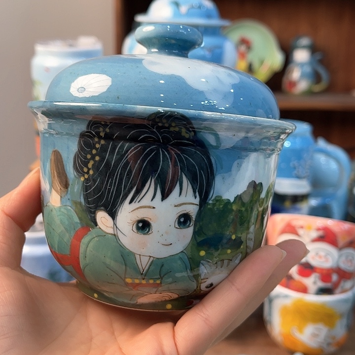 陶景德镇釉下手绘陶瓷 