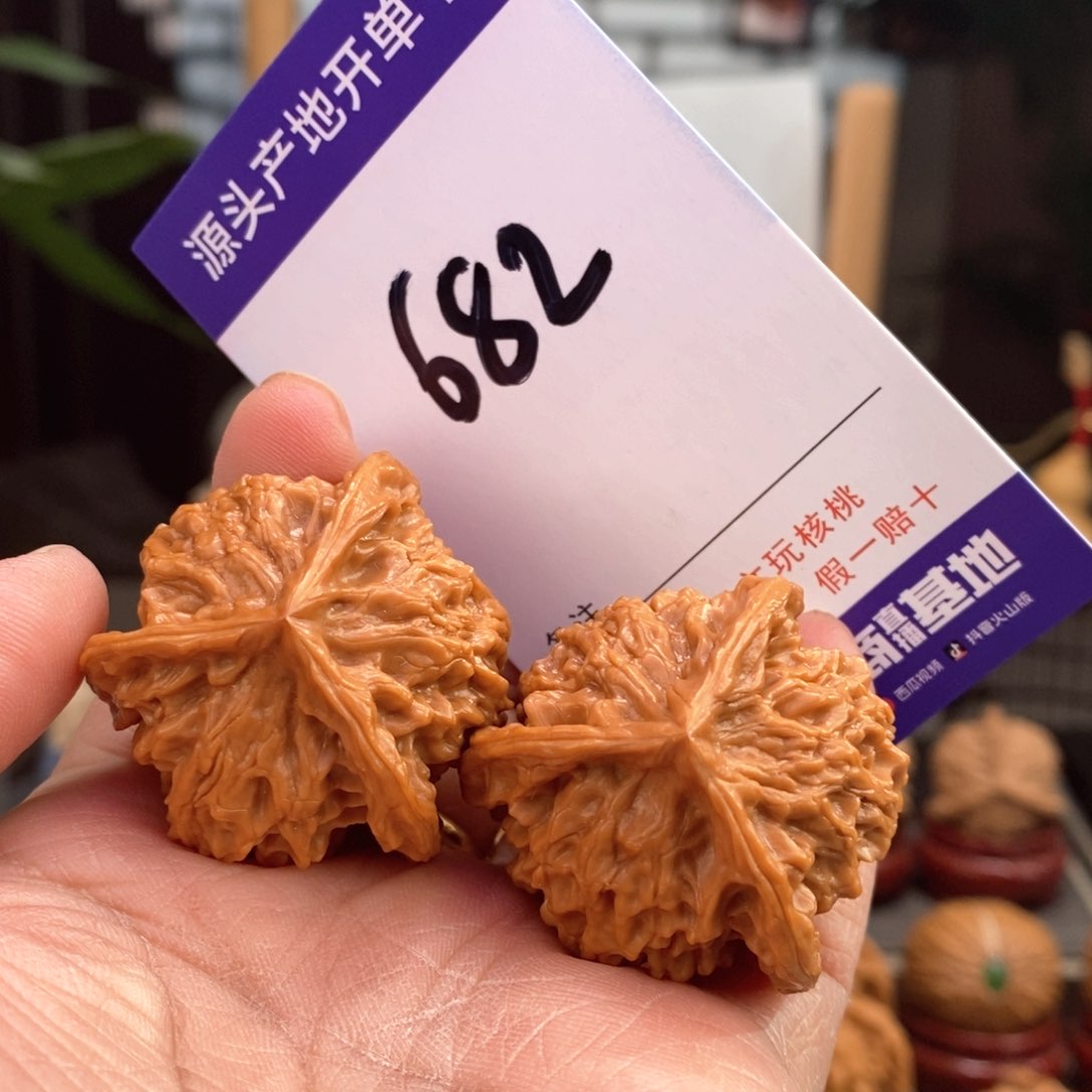 文玩核桃把件37手盘天然盘山球奔682号