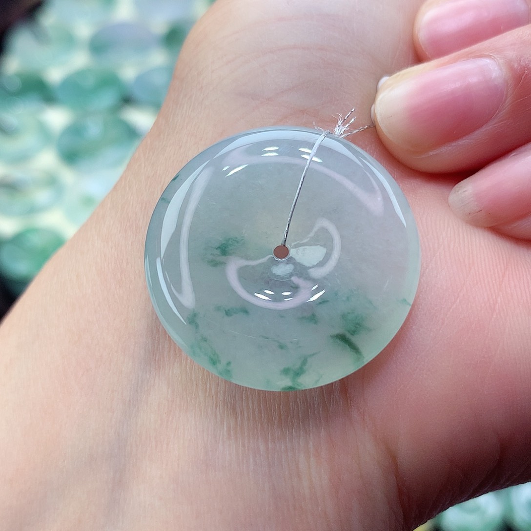 翡翠颈饰未镶嵌5尺寸28.2-5.9