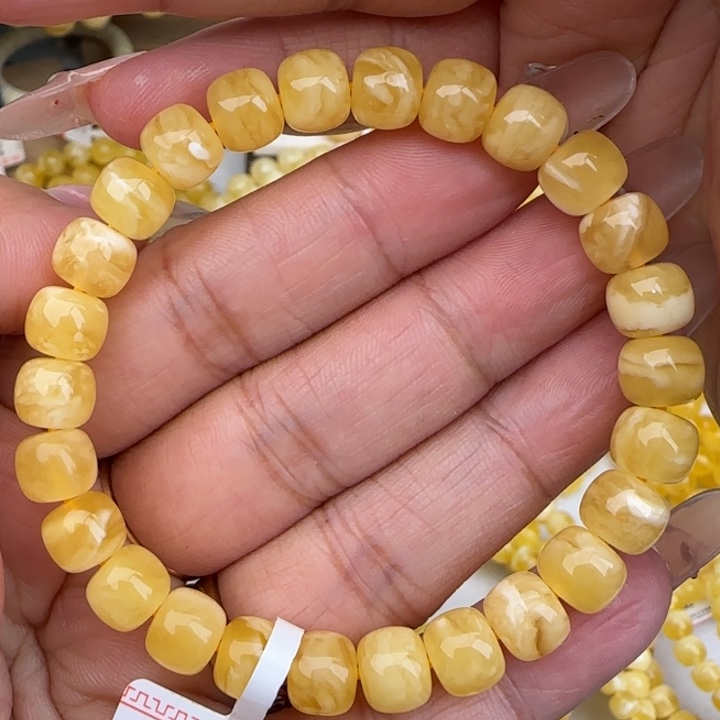 手链蜜蜡未镶嵌虎皮妖花老型手串