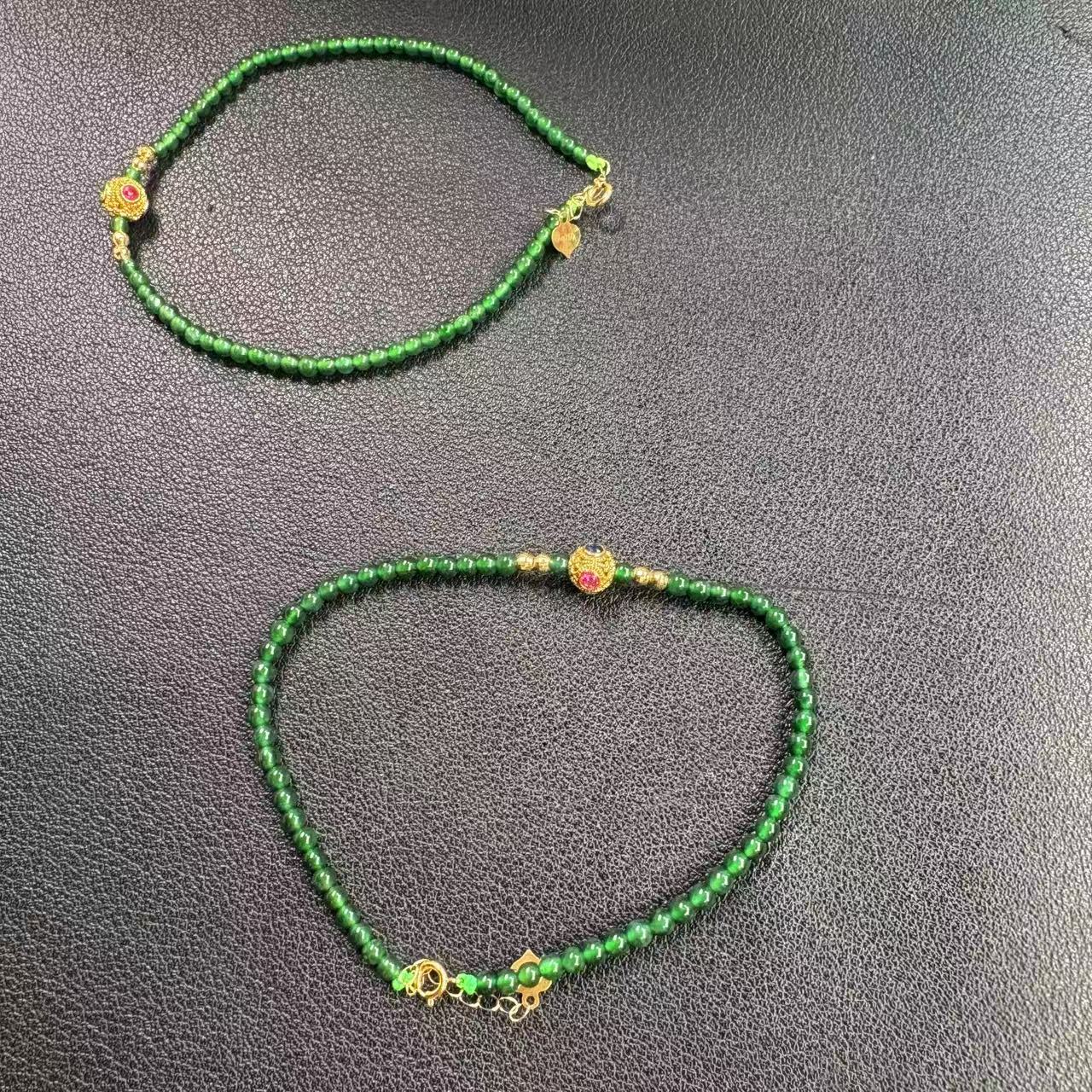 【菲】18k翡翠手链多样性发其一@k