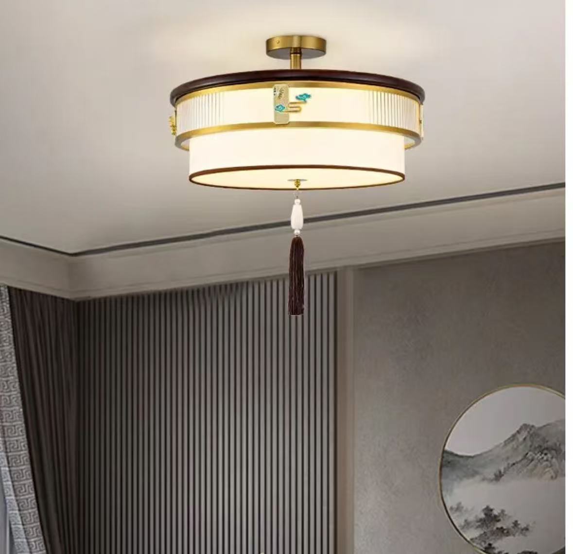 过道吸顶灯走廊卧室餐厅新中式阳台禅意玄关中式大气客厅灯家用