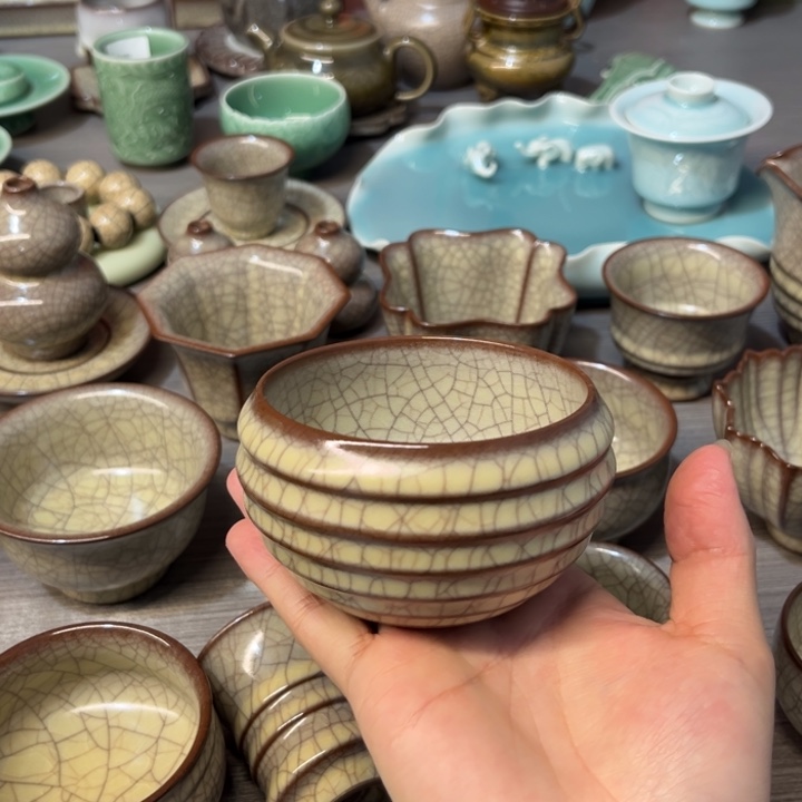 传世哥窑 罗汉杯特价