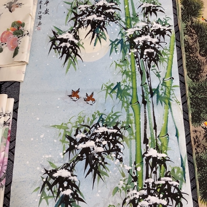 枕书斋画廊的直播间