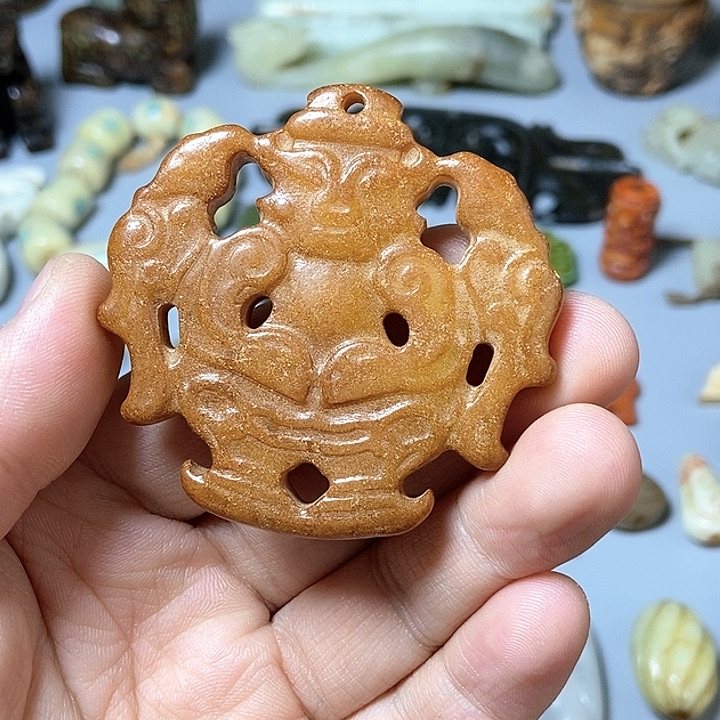 和田玉未镶嵌颈饰34