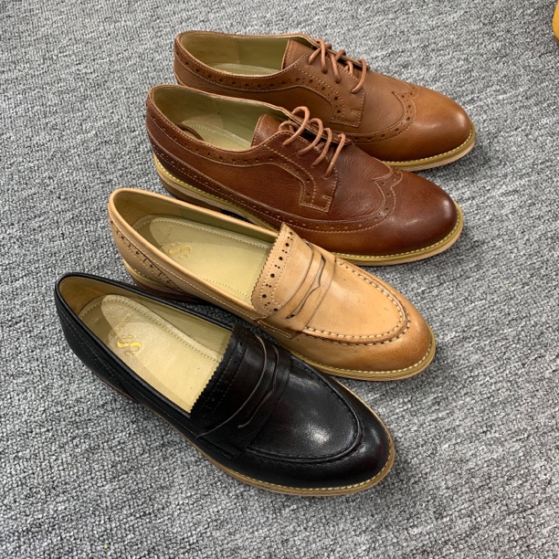 A代拍按主播要求真皮百搭真皮女鞋