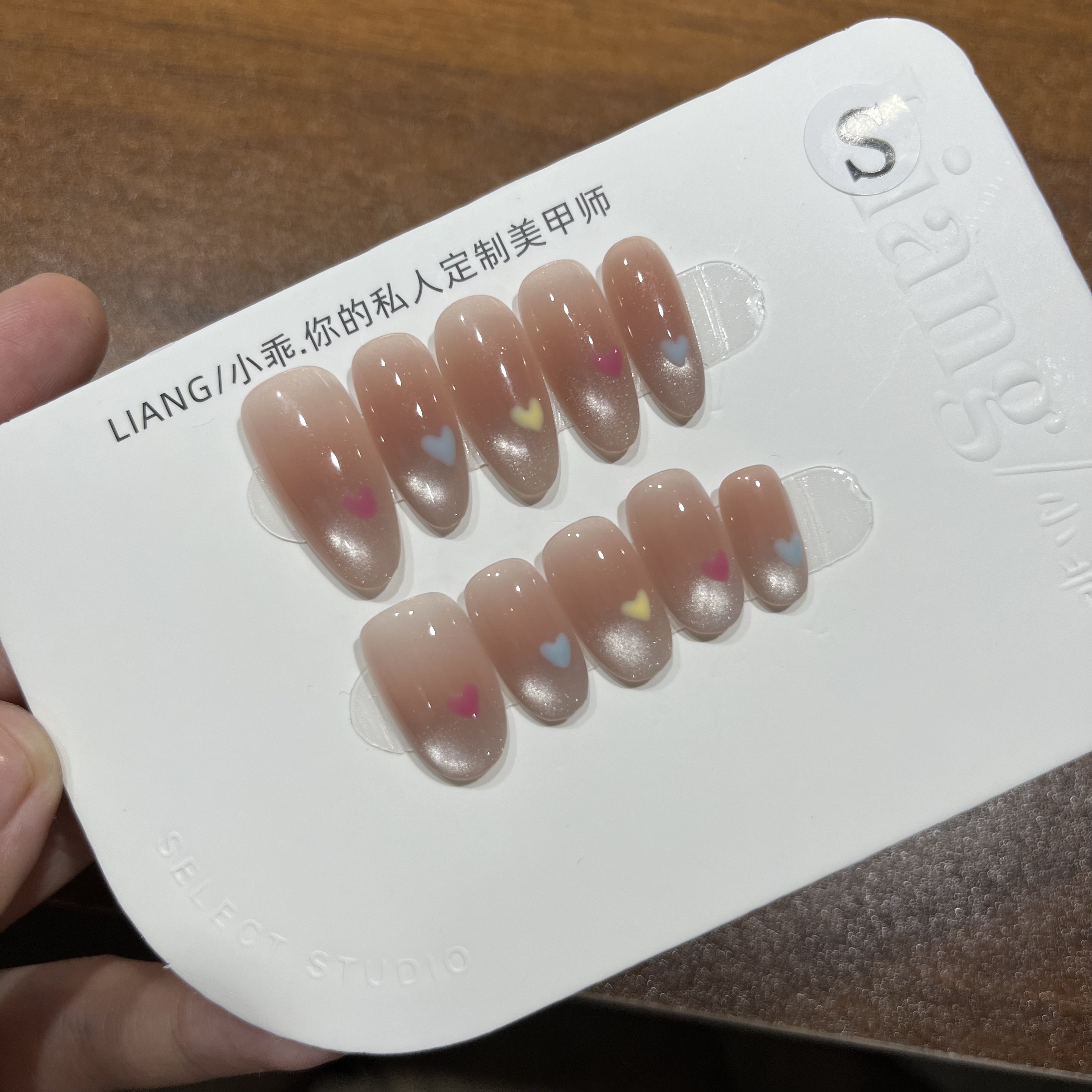 【爱你】高端 纯手工 定制 穿戴甲 轻奢美甲显白气质穿戴式