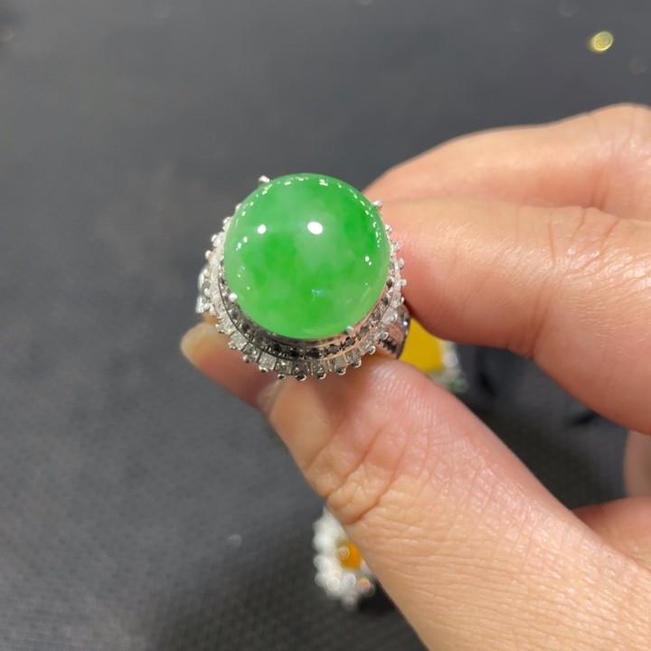 翡翠未镶嵌戒指缅甸天然翡翠