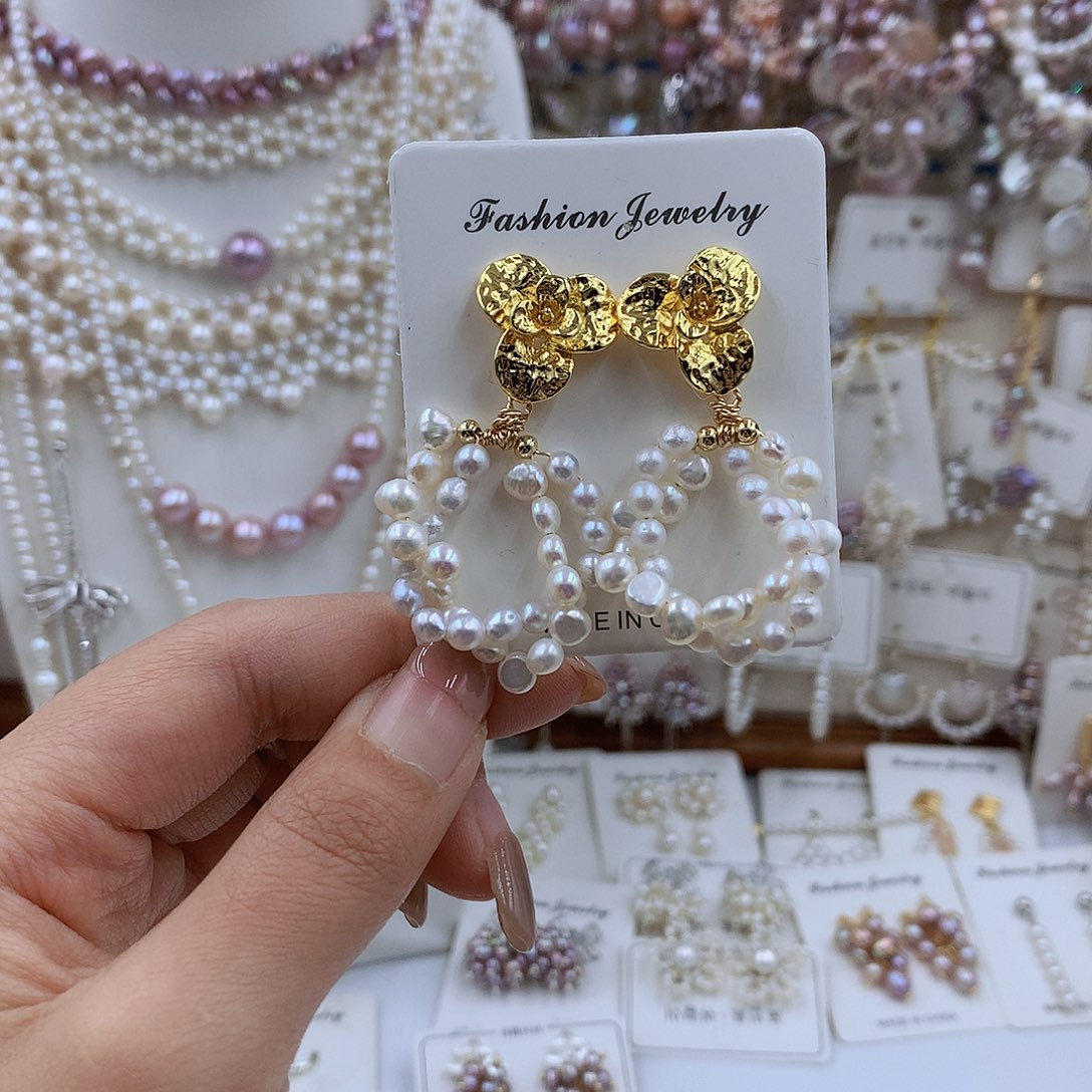 项链银S925镀金镶嵌淡水珍珠