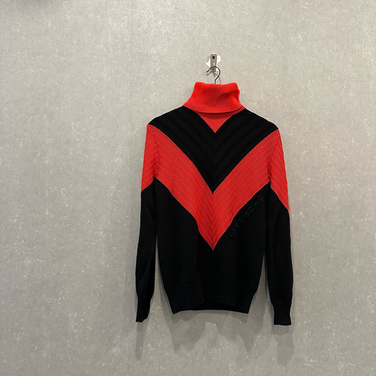 99新 Givenchy/纪梵希 拼色立领羊毛衫针织开衫毛衣 3213