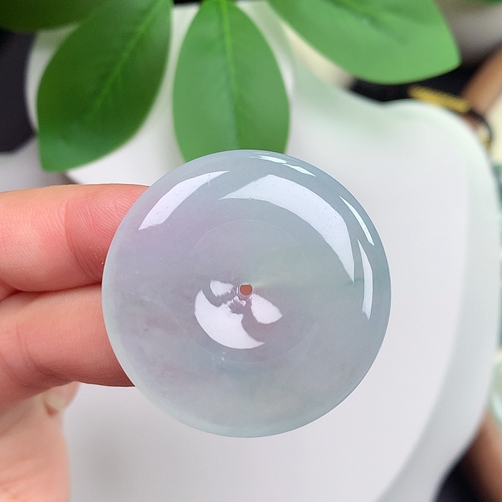 颈饰未镶嵌翡翠平安扣 35.3x5.6mm