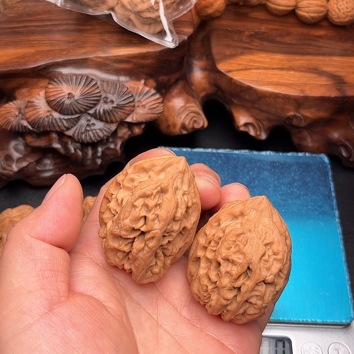 桃核把件假*-核桃平谷火苗