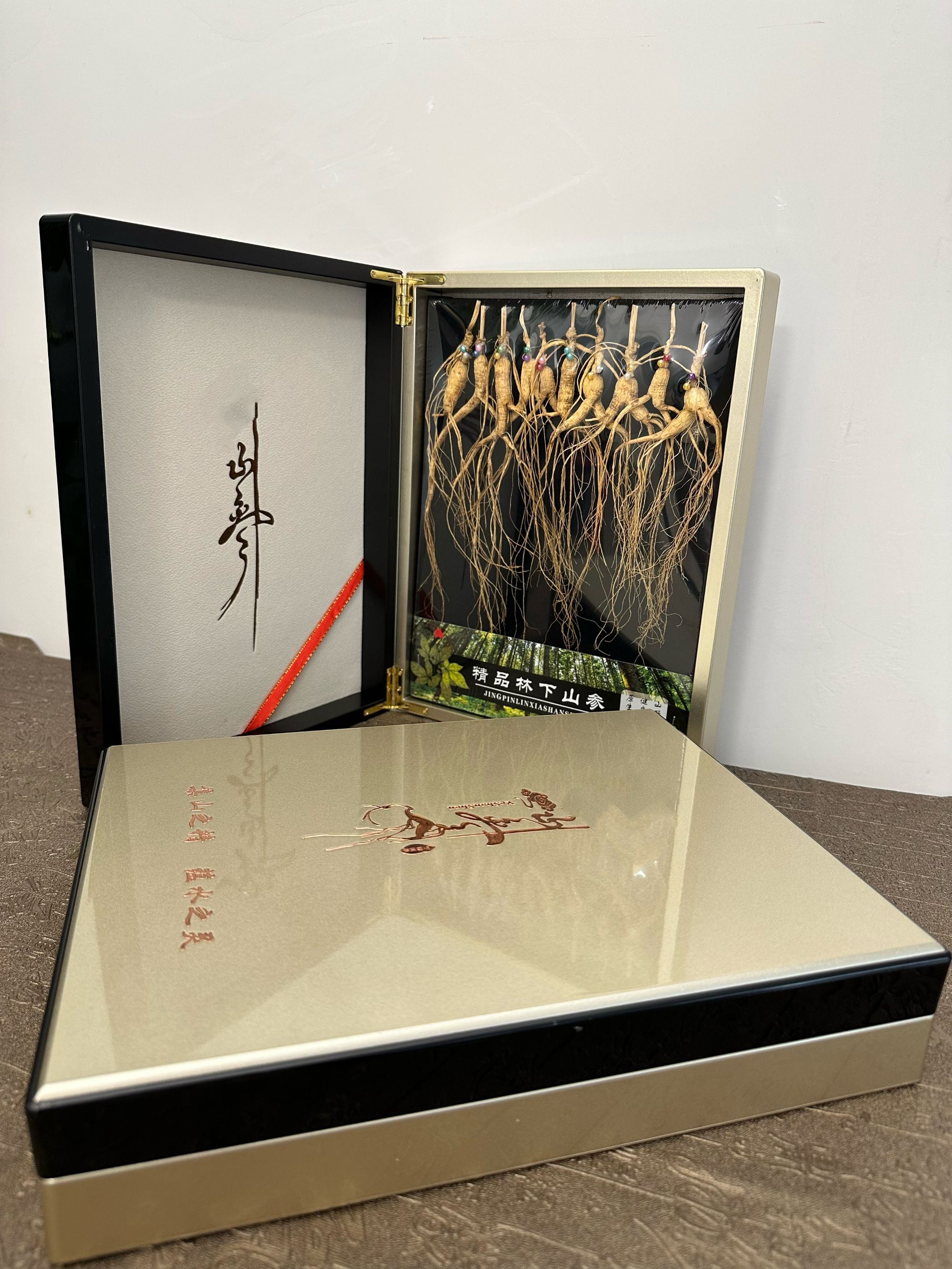 开航精品林下参高档烤漆礼盒 送人 煲汤 泡水