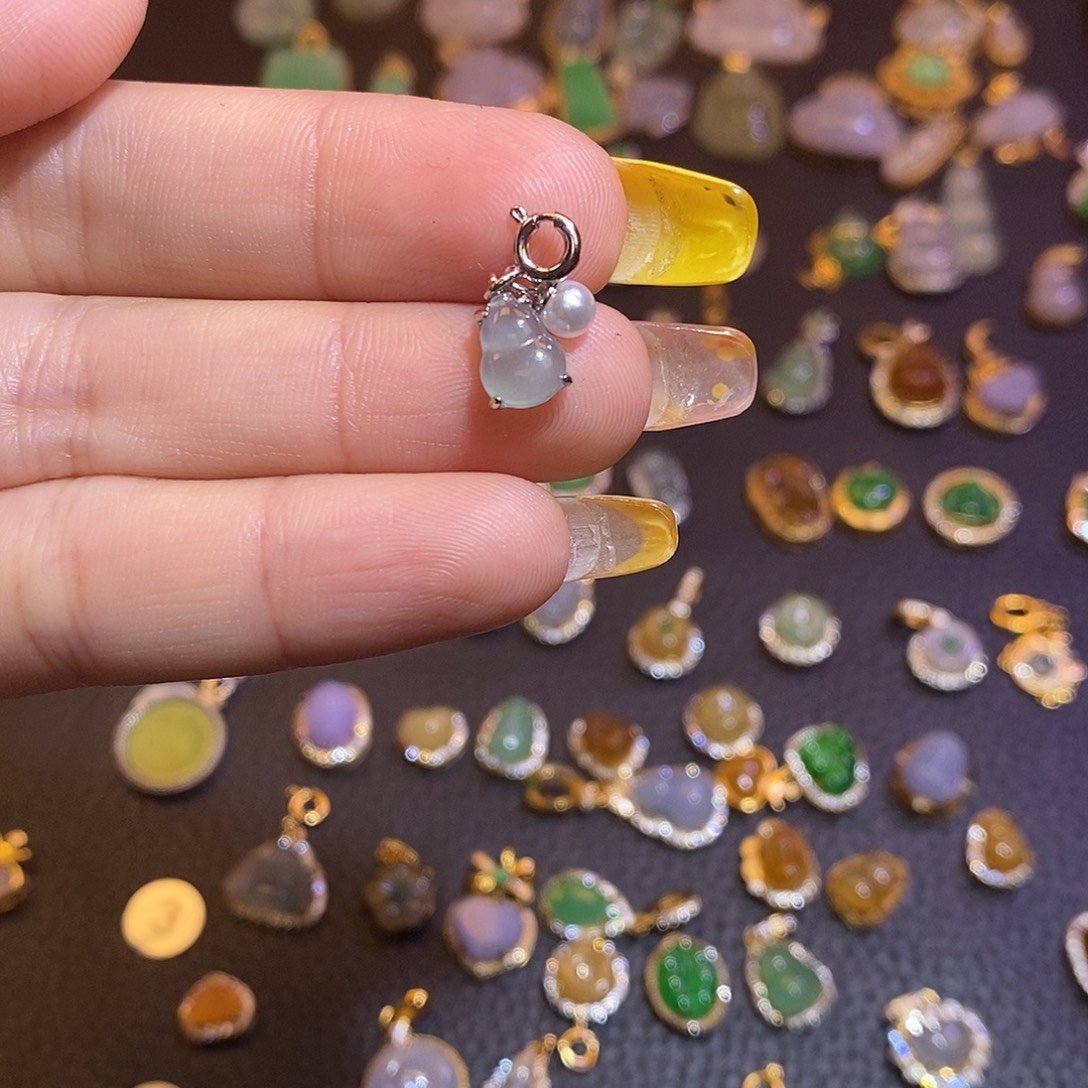 翡翠银S925镶嵌项链