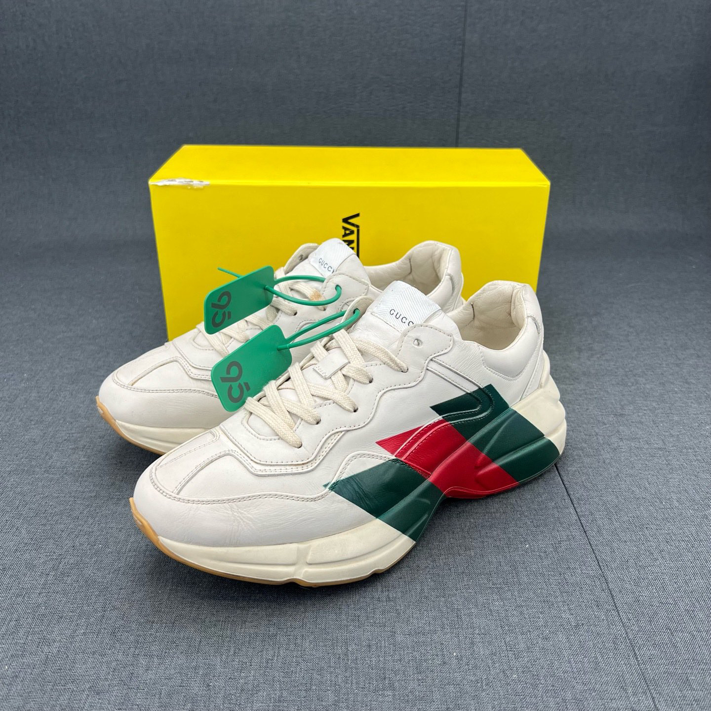 95新 GUCCI/古驰 GUCCI古驰 Rhyton红绿印花 码数 7.5 配盒 