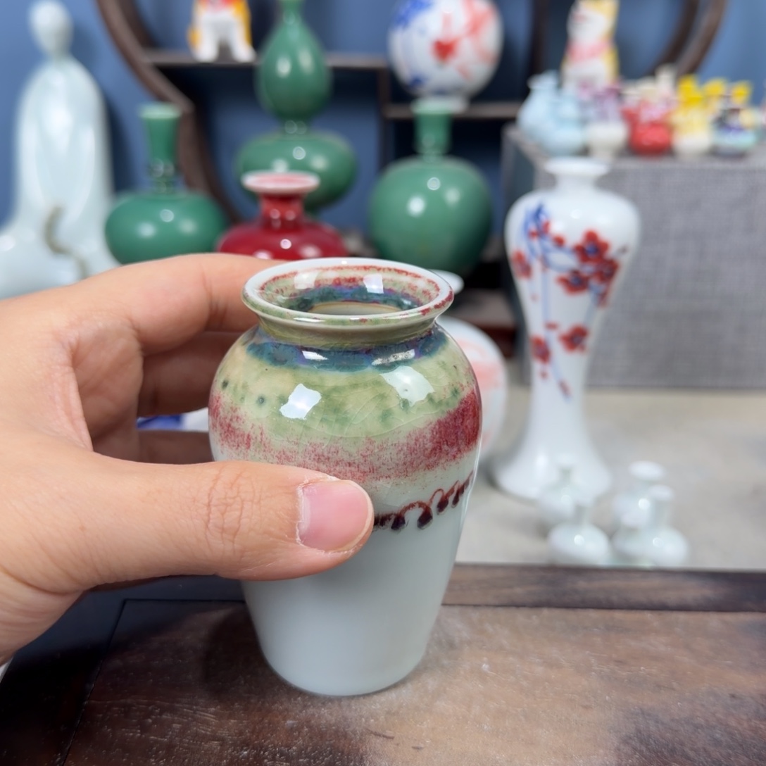 陶瓷手工小花器摆件