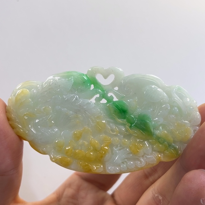 翡翠吊坠(赠链)未镶嵌代编织