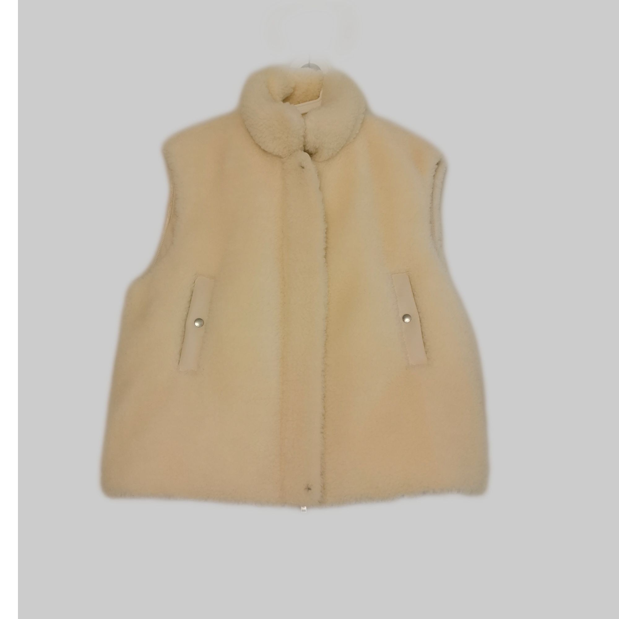 IMMI  设计师品牌25冬季新品颗粒羊毛翻领马甲