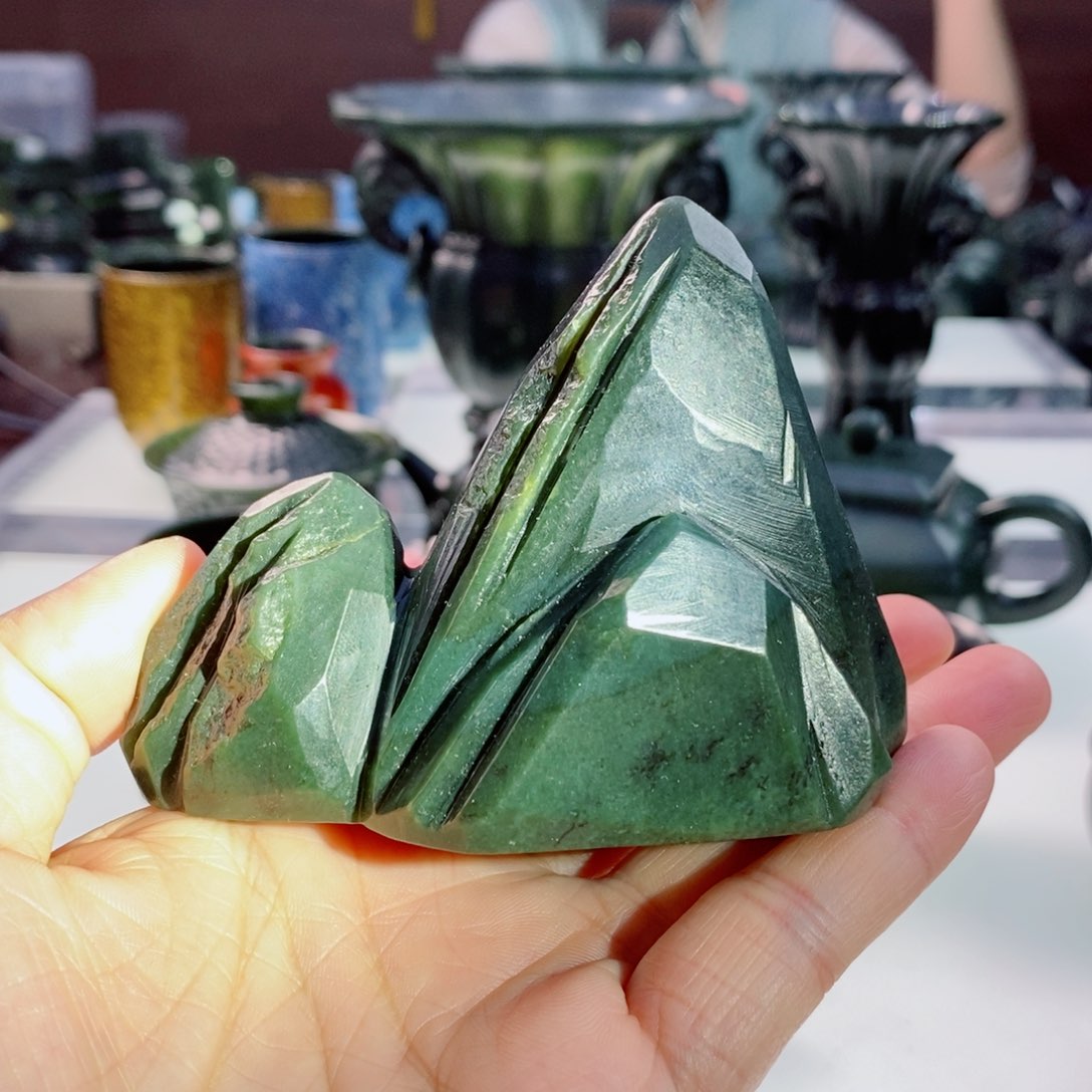 和田玉（青玉）摆件未镶嵌