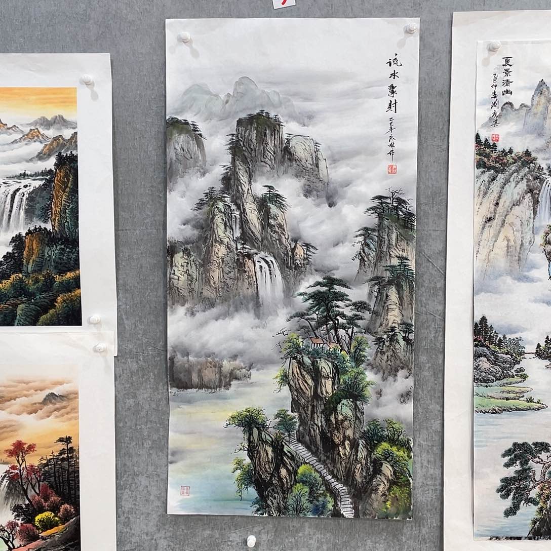 国画毅**爸绘画作品庞林画心