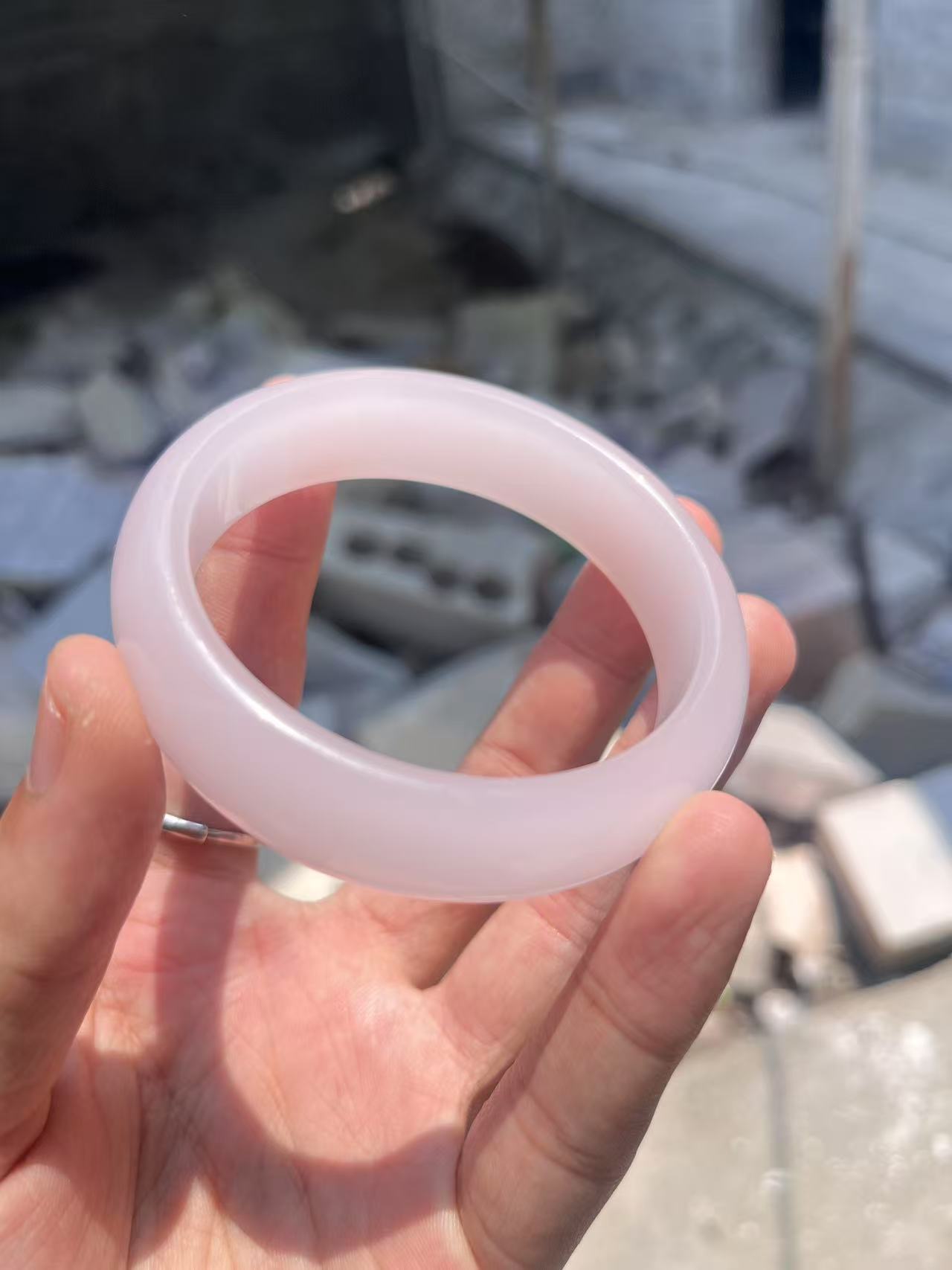 青海 藕粉手镯   