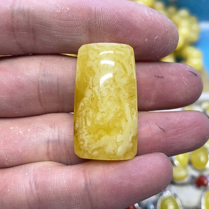 蜜蜡裸石未镶嵌吊坠