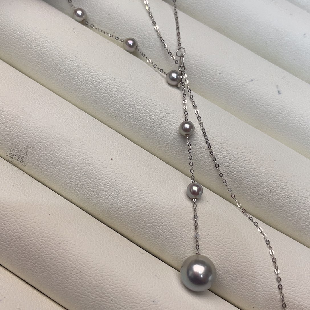 海水珍珠项链18K金镶嵌