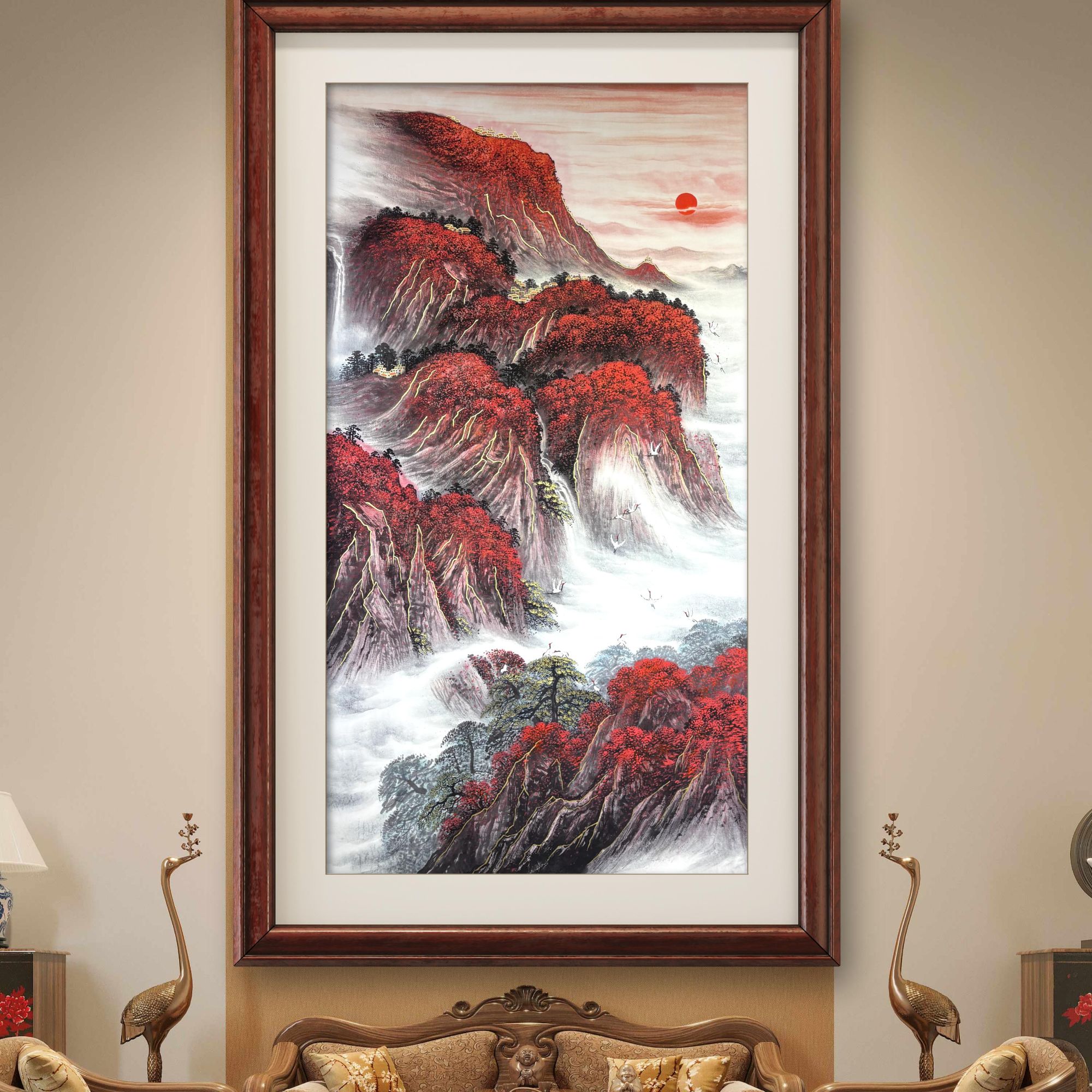 黄逸宾教授作品《万山红遍》竖