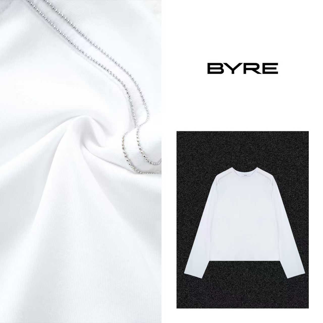 BY783 白色圆领T恤【套袋机洗】