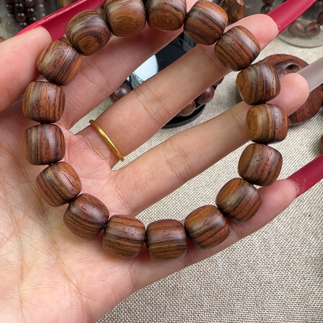 黄花梨/降香黄檀手串/手链大黑线金光线