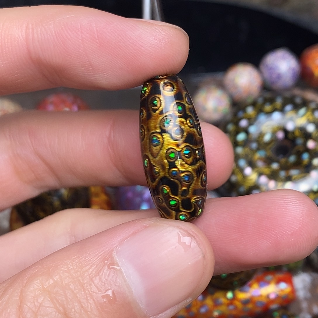 大漆手做工艺珠子25