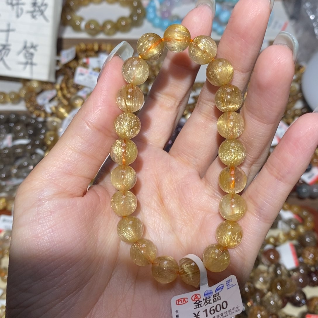 咩***咪水晶手串未镶嵌手串