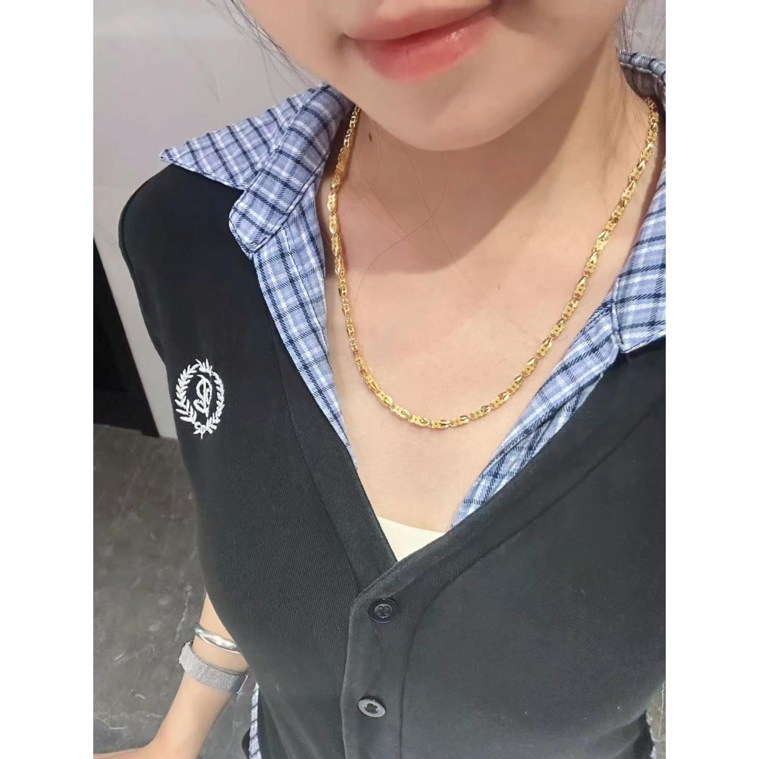 坠链均足银 【福家爱心项链】2025时尚女士简约素链