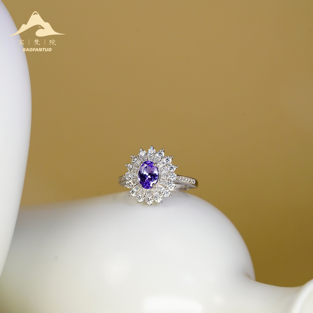 宝梵陀天然坦桑戒指【扣肉推荐】6100