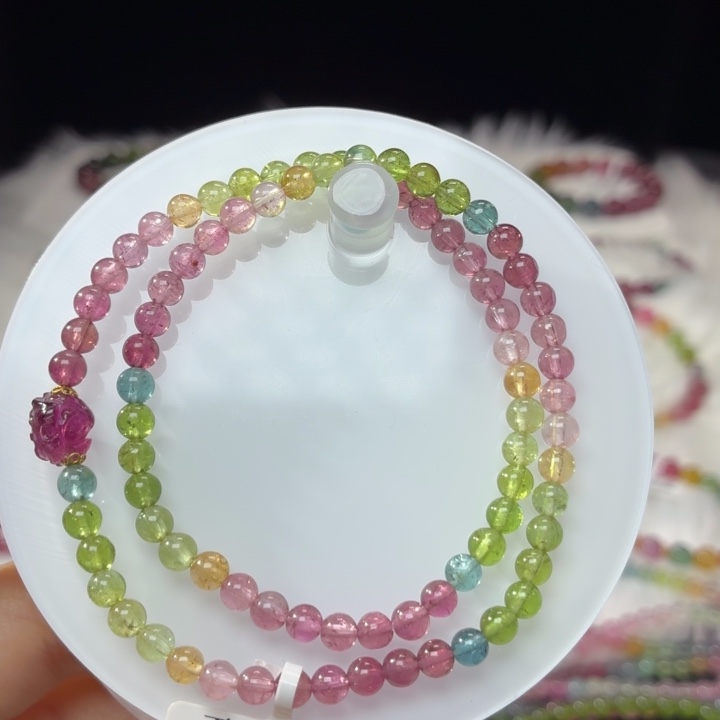 手链碧玺未镶嵌4.3mm±