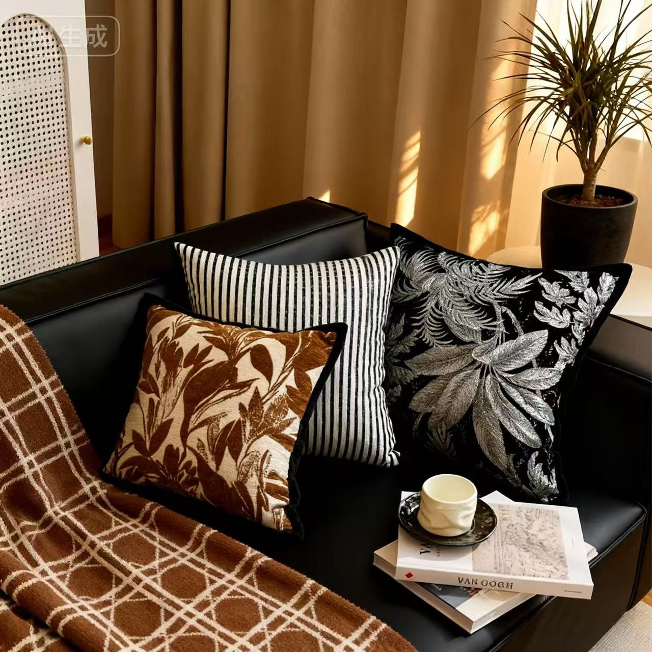 现代法式奶油高级双面客厅沙发抱枕卧室靠枕飘窗靠垫