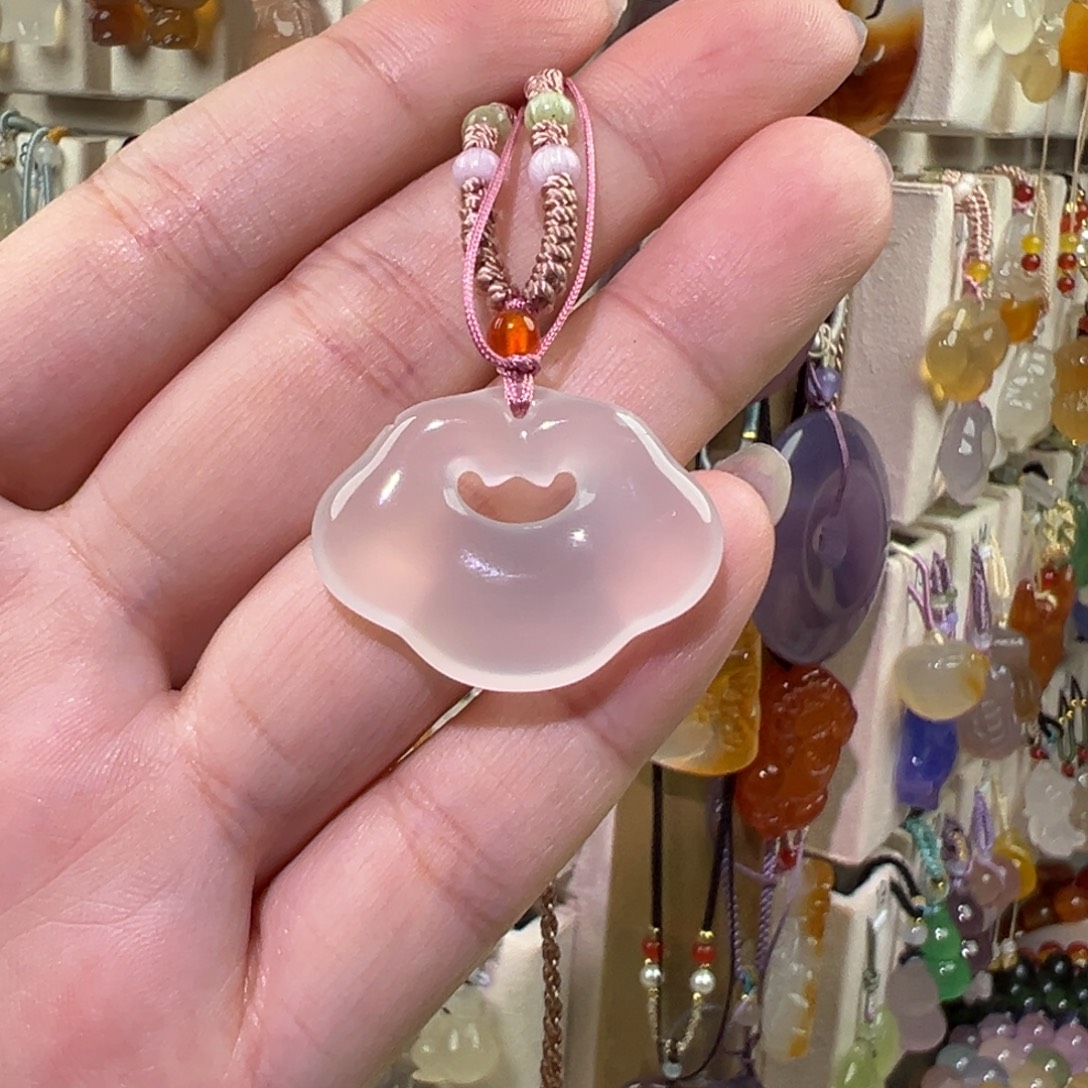 玛瑙/玉髓未镶嵌吊坠(赠链)微瑕福利不退不换