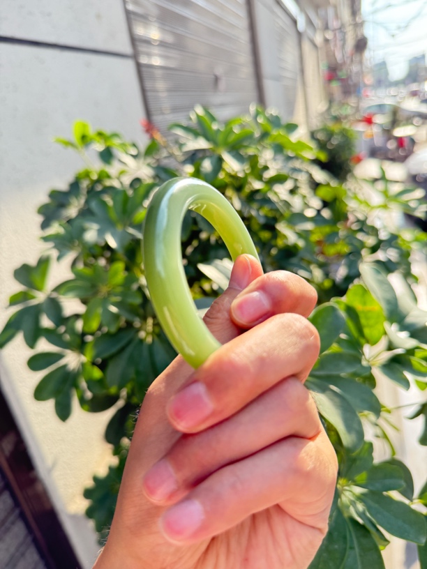 和田玉碧玉粉青55圈口手镯