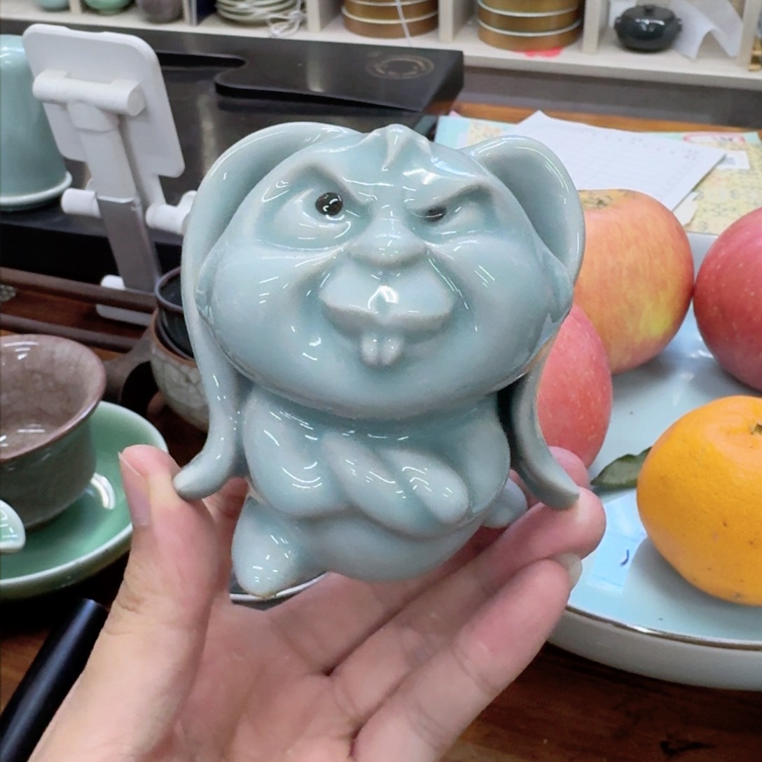 龙泉青瓷茶具微瑕6711