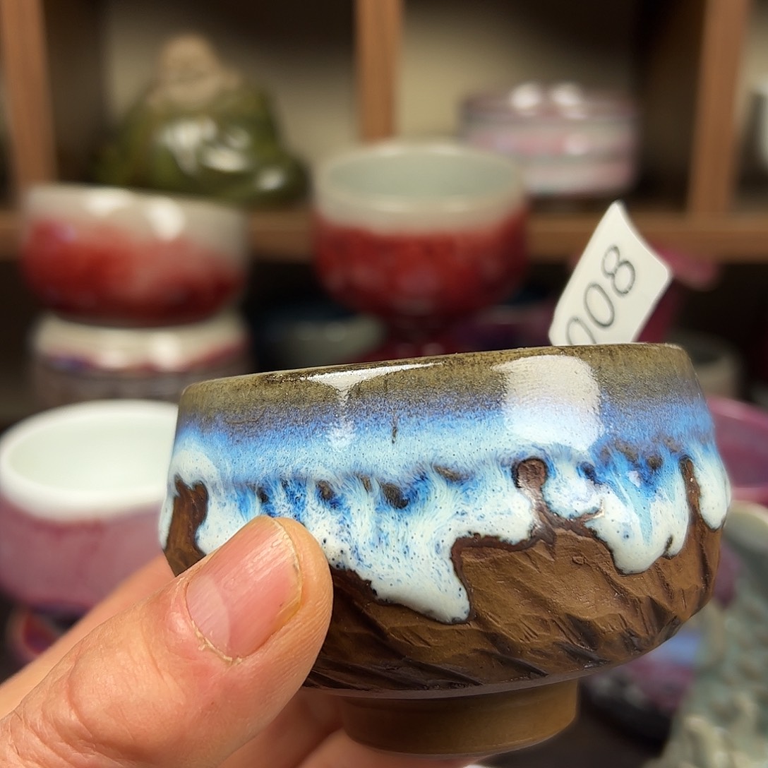 钧瓷杯子#钧瓷#原矿釉#高温#茶器#非遗传承