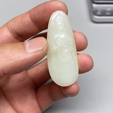 和田玉吊坠(不含链)未镶嵌烟*