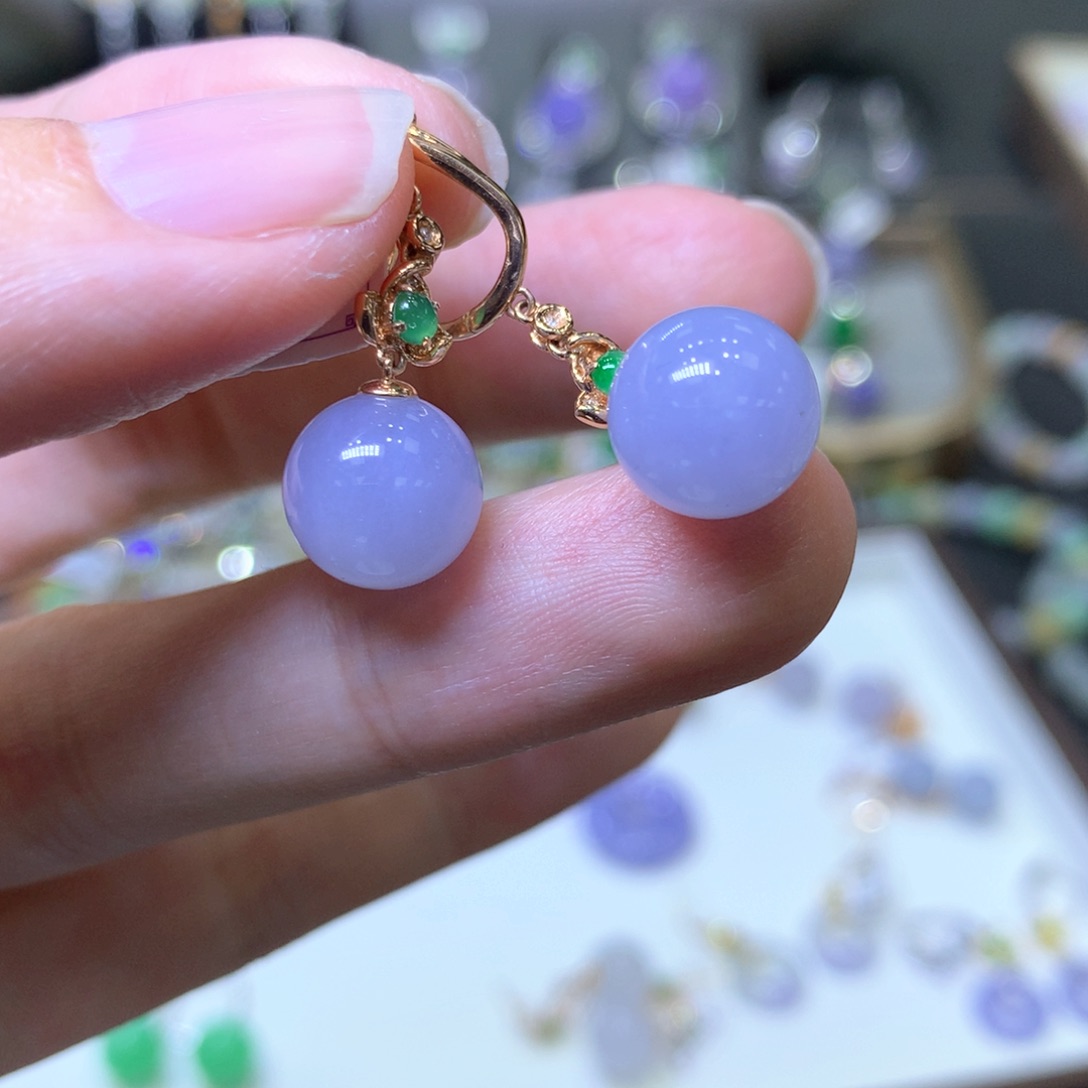 【闪购商品】翡翠颈饰18K金镶嵌翡翠吊坠项链