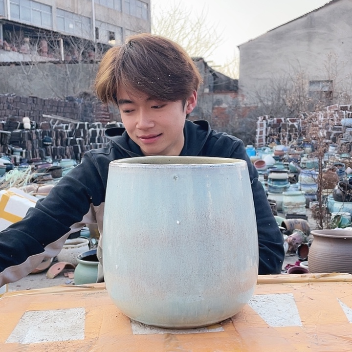 无铅玻璃宜兴紫砂花盆19/21